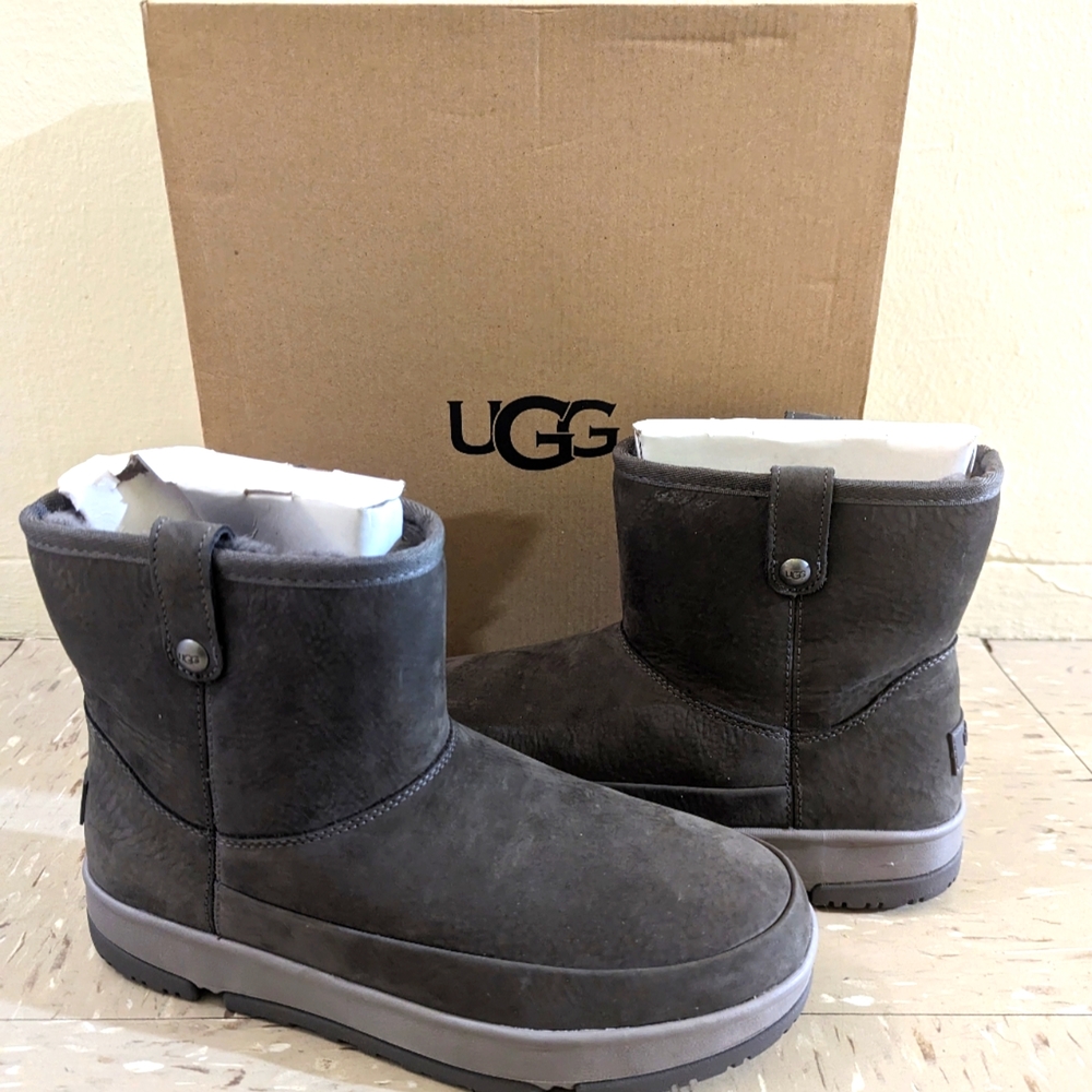 ❤RARE UGG CLASSIC WEATHER MINI CHARCOAL BOOTS - WOMEN'S